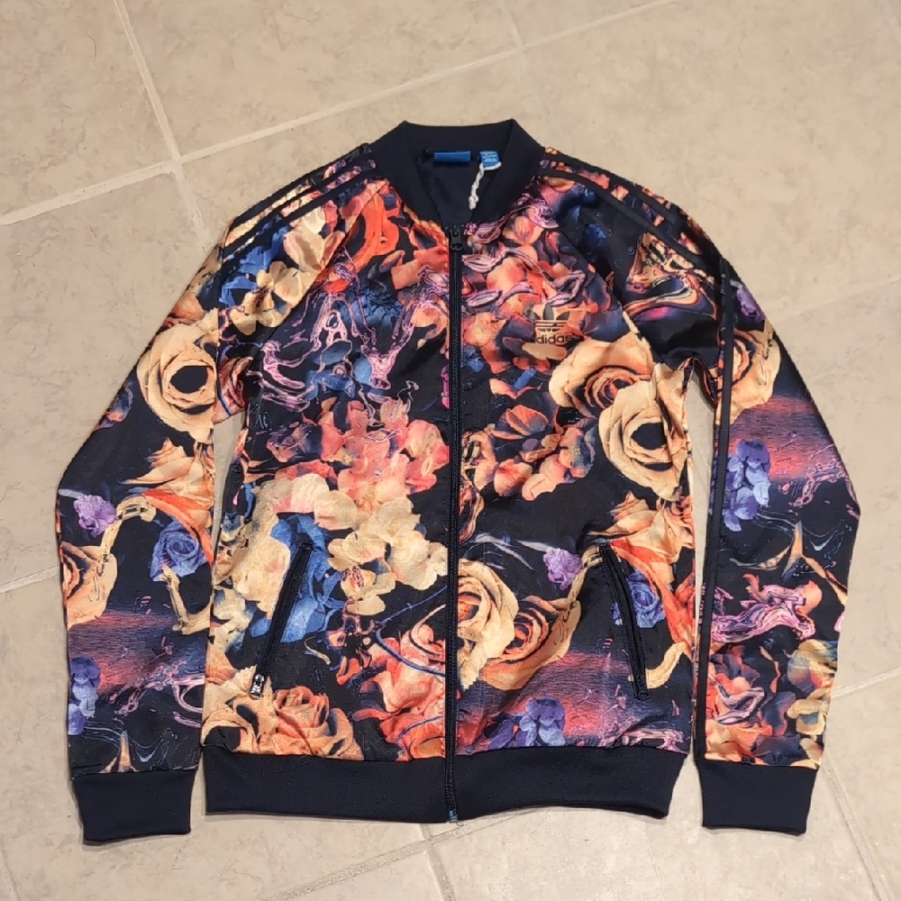 Adidas Girls Floral Track Jacket